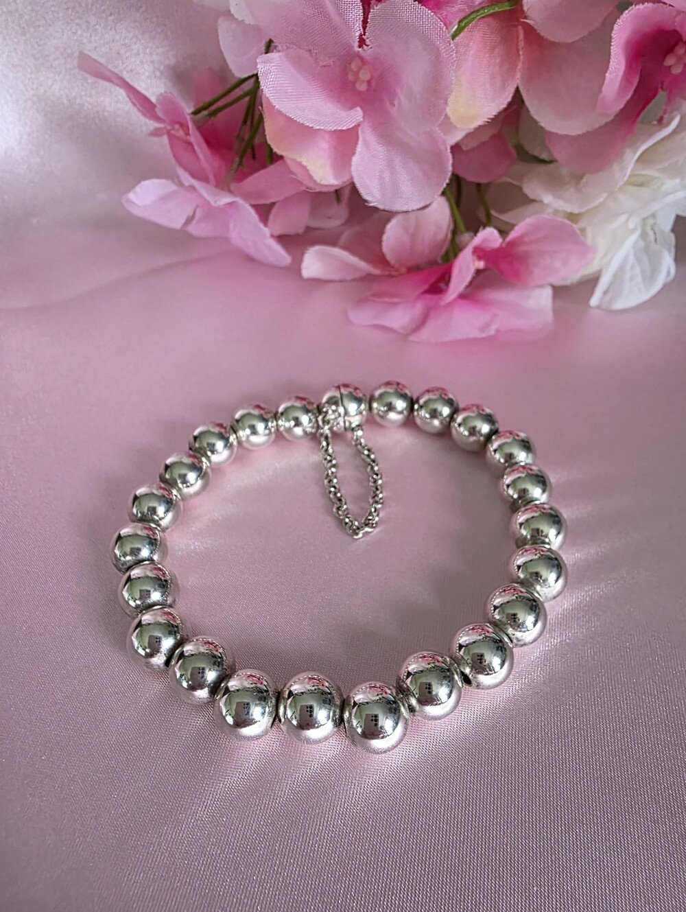 Silpada B2899 Sterling Silver Bead Ball Rich Abundance Magnetic Bracelet